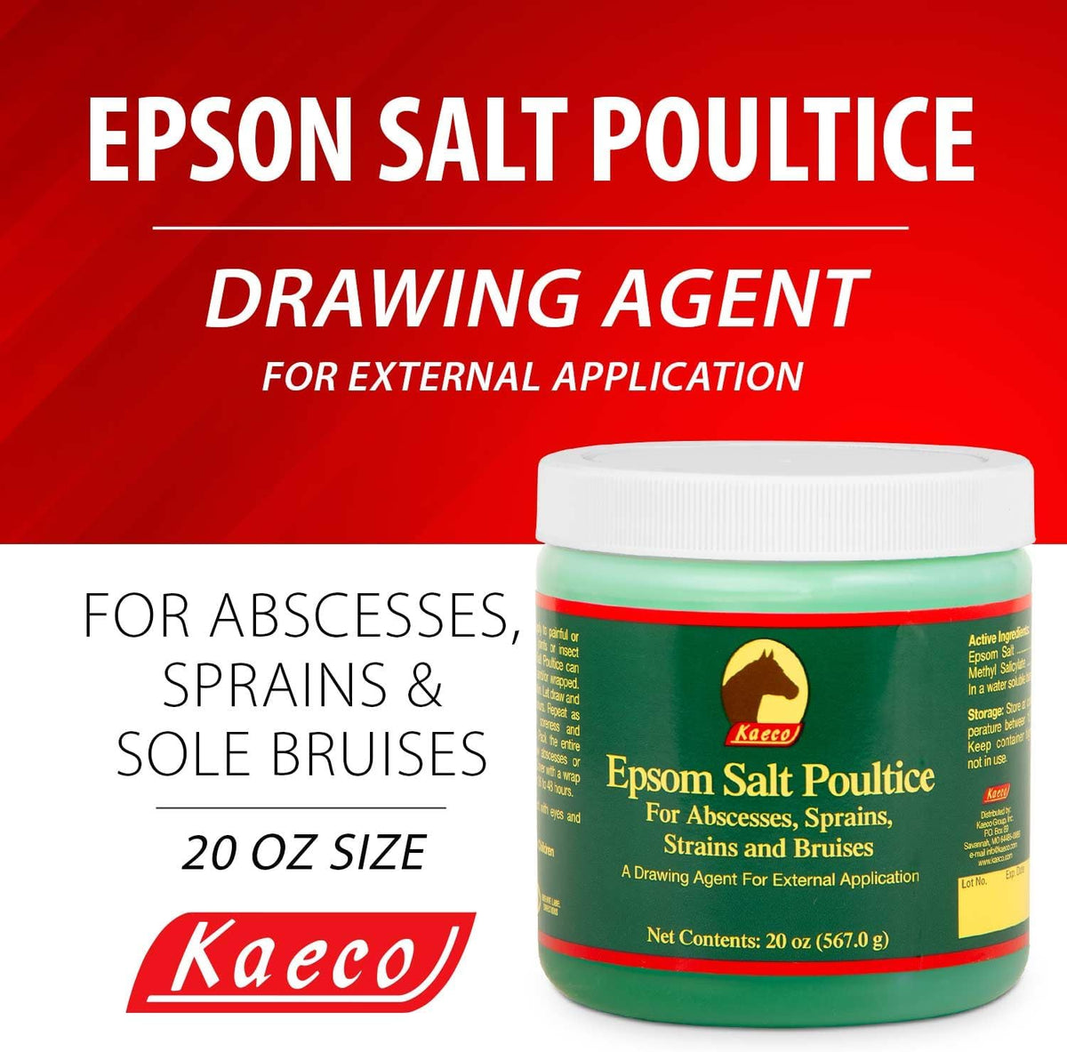 Technical Precision Kaeco Epsom Salt Poultice label details and size