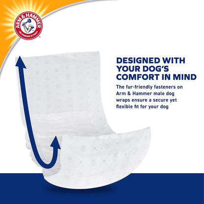 Premium pet belly band demonstrating the leak resistant edges and flexible elastic waistband comfort