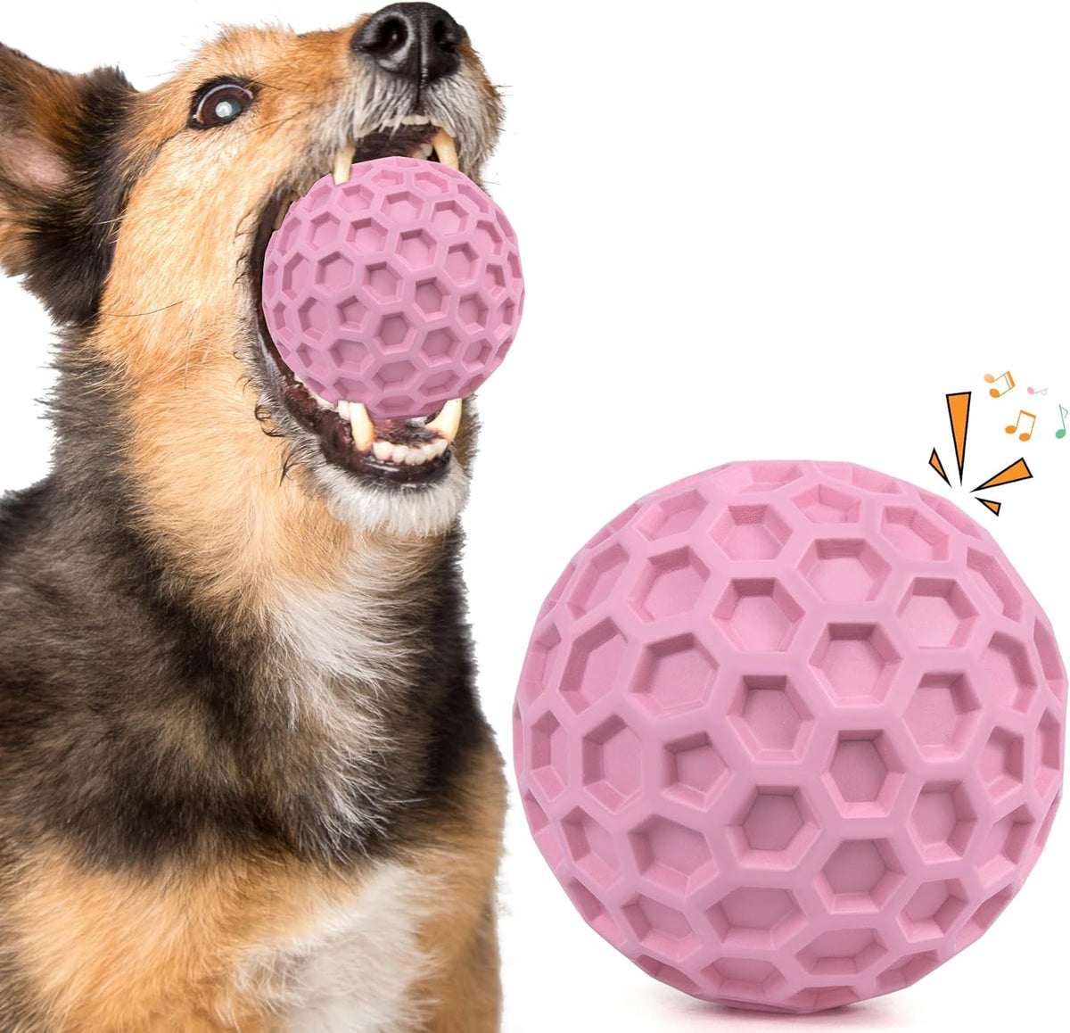 Tough Dog Chew Toys for Aggressive Chewers, Indestructible Dog Balls for Aggressive Chewers, Squeaky Balls for Dogs, Squeaky Toys for Large Dogs, Funny Heavy Duty Ball - Image 12