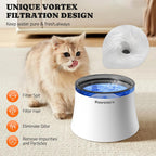 Pawtners automatic pet fountain with low water red light alert