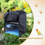Wzttdm lightproof bird cage cover in black color