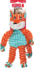 KONG Floppy Knots Fox dog toy showing rope skeleton