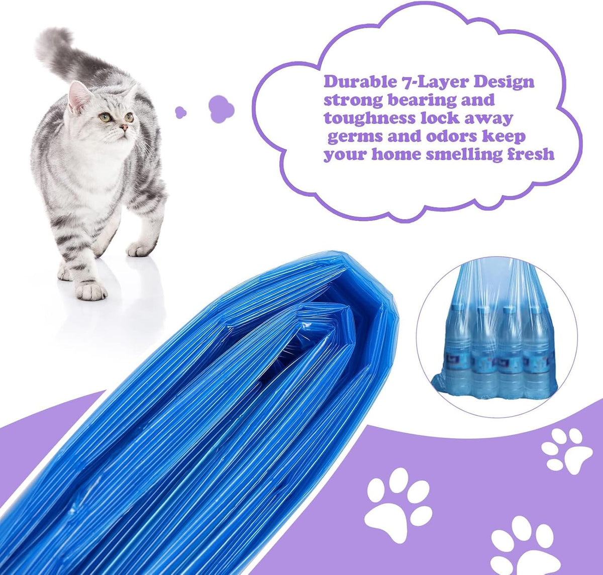Scented pet waste liner film compatibility demonstration with cartridge