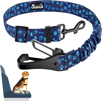 SlowTon Dog Seat Belt for Car, Adjustable 3 in 1 Dog Seatbelt with Elastic Bungee Buffer, Nylon Heavy Duty Dog Car Harness Reflective Safety Tether Leash with Latch Hook Clip Pink - Image 14