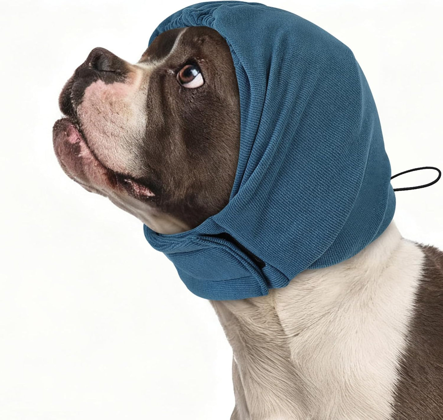 Packaging view of the authentic USA imported KOESON dog calming hoodie in grey.