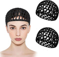 Zeyiyer 2 pieces crochet hair nets for sleeping front view