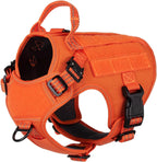 ICEFANG Tactical Dog Harness, Large Size,2X Metal Buckle,Working Dog MOLLE Vest with Handle,No Pulling Front Leash Clip,Hook and Loop Panel (Brown,L (Pack of 1)) - Image 9