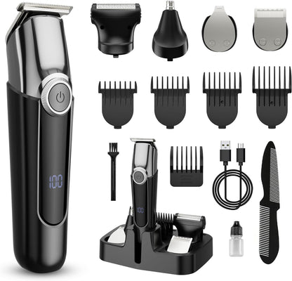 SilkGlow 5 in 1 beard trimmer front view black
