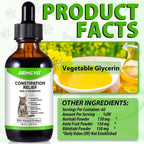 Natural cat laxative tincture with graduated dropper for easy pet dosing