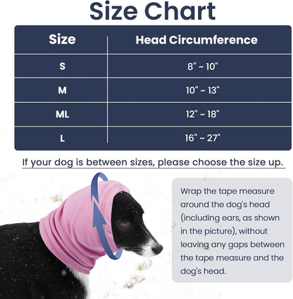 Adjustable anti slip dog head wrap scarf for winter warmth