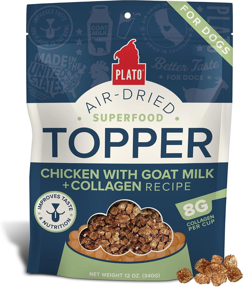 Plato Pet Treats Dog Food Toppers - Air-Dried Dog Food Toppers for Dry Food - with Collagen to Support Skin and Coat Health - Venison, Lamb and Collagen Recipe 5.5oz - Discontinued - Image 9
