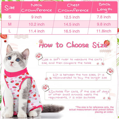 Nuanchu kitten recovery onesie pack showcasing orange and lemon fruit style prints.