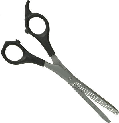 Close up of 420C Japanese stainless steel thinning blade