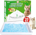 MED litter box liners packaging front view with twenty pack count.