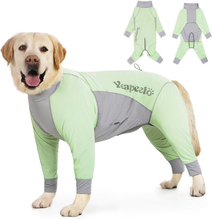 Dog Sun Protection Cooling Suit UPF 50+, Quick-Dry Breathable Jumpsuit for Large & Medium Dogs, Outdoor Dirt-Resistant Shedding Control Pet Apparel (Ice Blue, 4X-Large) - Image 14
