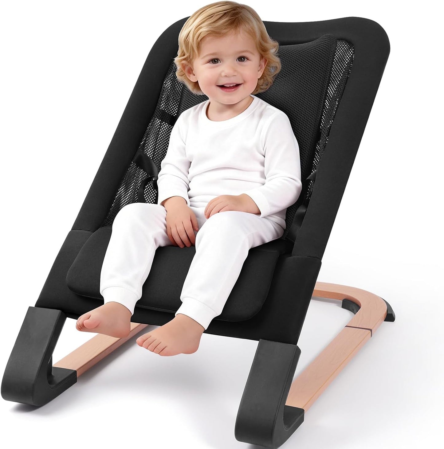 AoheSail baby bouncer black front view