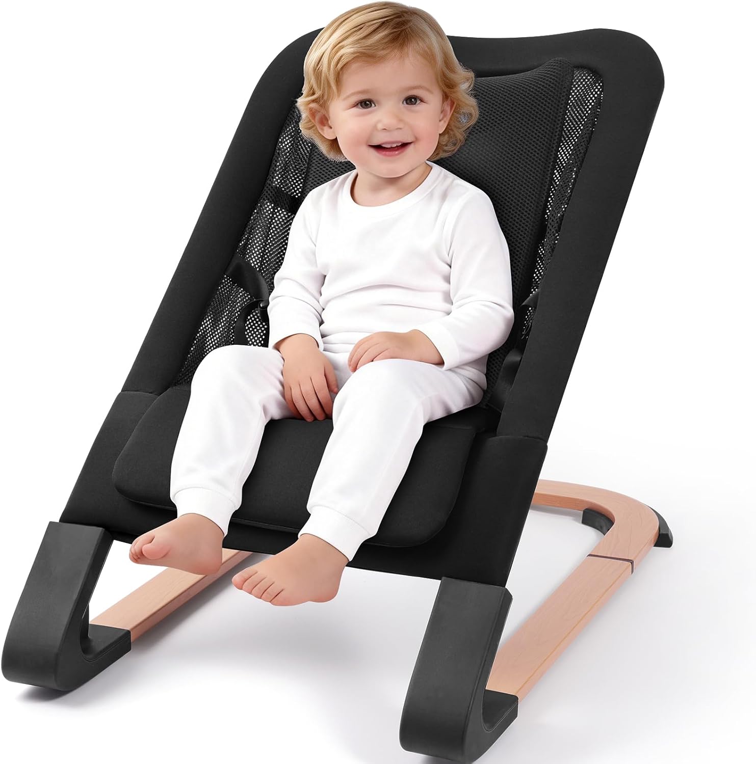 AoheSail baby bouncer black front view
