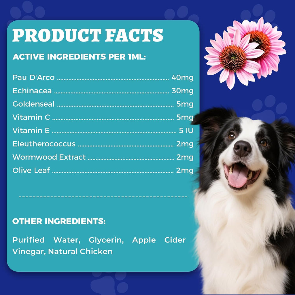 Wellix 120ml Natural Antibiotics for Cats&Dogs - Natural Herbal Supplement for Wound Care, UTI, Sneezing Treatment & Cold Relief - Cat Antibiotics Chicken Flavor for All Ages & Breeds - Image 9