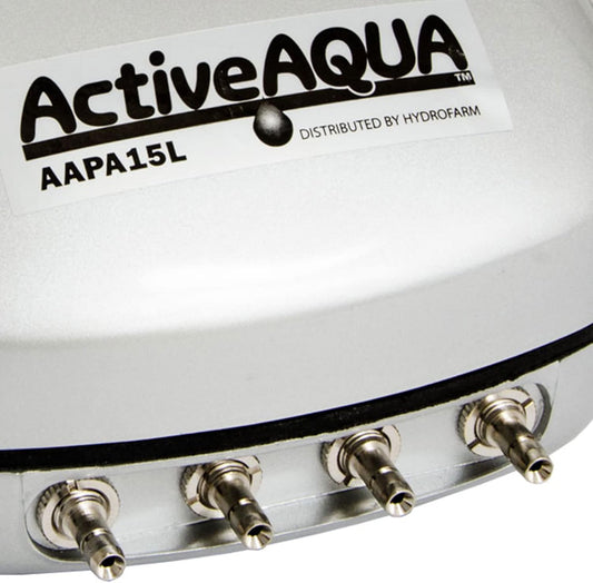 Active Aqua six watt fifteen liters per minute air pump top dial control adjustment view