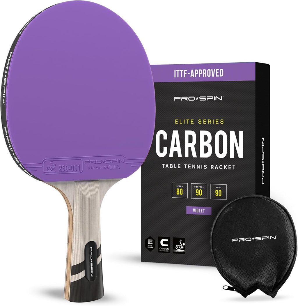 PRO-SPIN Ping Pong Paddles - ITTF Approved Professional Table Tennis Rackets with Carbon Fiber for Superior Control | 7-Ply Blade, Premium Rubber, 2.0mm Sponge - Image 14