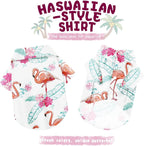 Tropical flamingo print dog shirt for summer