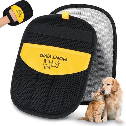 Montvivid pet hair removal glove front view for dogs and cats