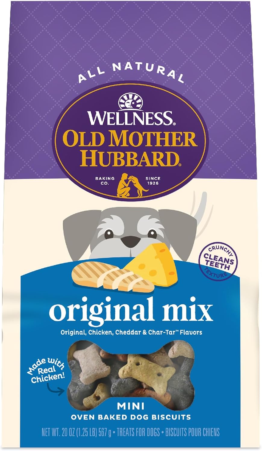 Old Mother Hubbard Wellness P-Nuttier Dog Biscuits, Natural, Training Treats, Peanut Butter Flavor, Mini Size, (20 Ounce Bag) - Image 13