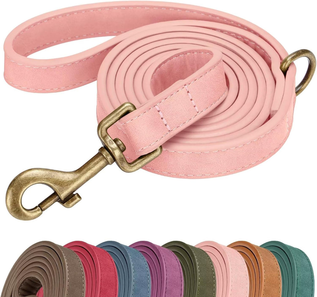 Didog Stylish PU Leather Dog Leash for Small Dogs, Easy to Clean 5ft Small Dog Leash with Metal Tangle-Free Clip, Fashionable and Elegant for Walking, Running and Training,Light Brown, S - Image 9