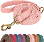 Didog Stylish PU Leather Dog Leash for Small Dogs, Easy to Clean 5ft Small Dog Leash with Metal Tangle-Free Clip, Fashionable and Elegant for Walking, Running and Training,Light Brown, S - Image 9