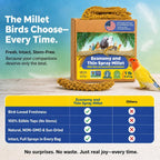 1lb Economy & Special Spray Millet for Birds - GMO-Free, No Stems (Only Edible Tops) - 100% Natural Sun-Dried Foraging Treat for Cockatiels, Lovebirds, Parakeets, Finches & Canaries - Image 9