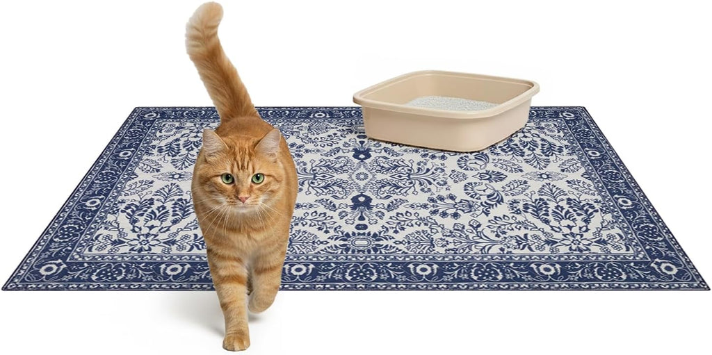 Lovewag Pets Cat Litter Mat 2 Pack - Large 36x48 Machine Washable Easy Clean Non-Slip Waterproof Trapping Mats for Cats - (Marmalade Sunshine) - Image 14