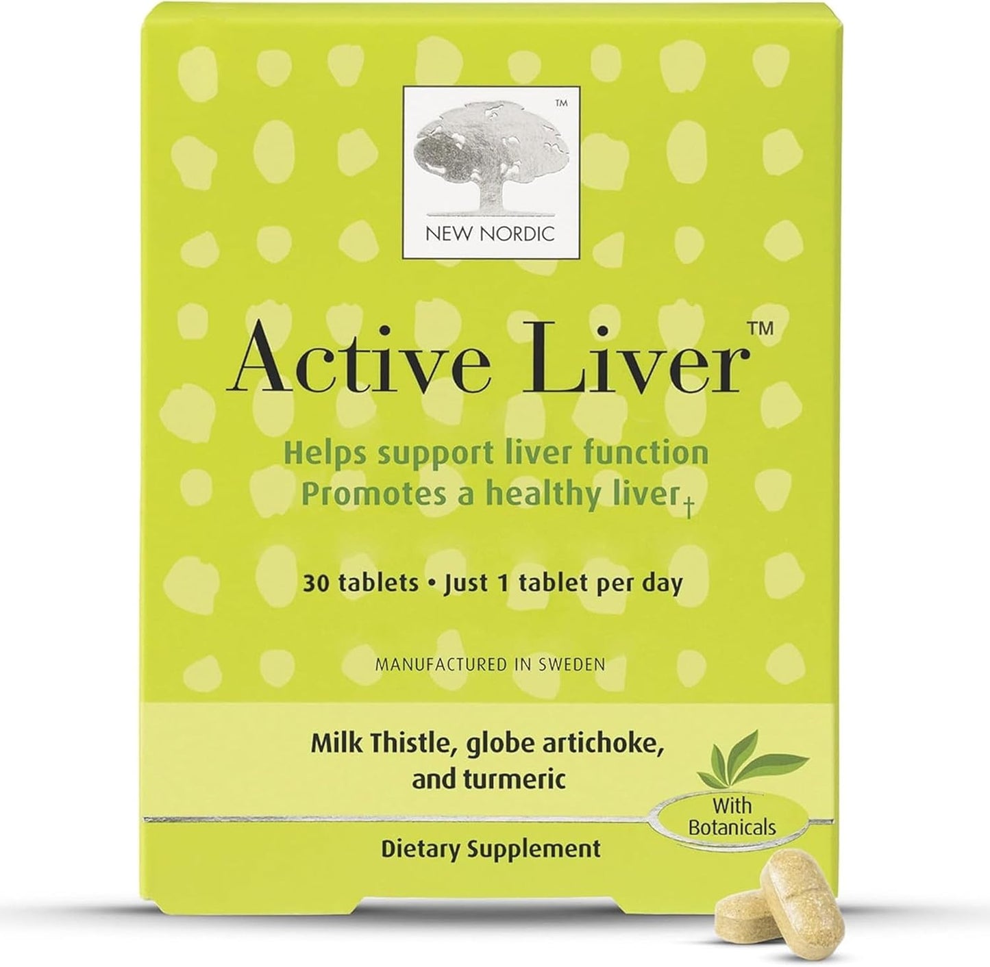 New Nordic Active Liver 30 tablets front packaging view daily liver supplement