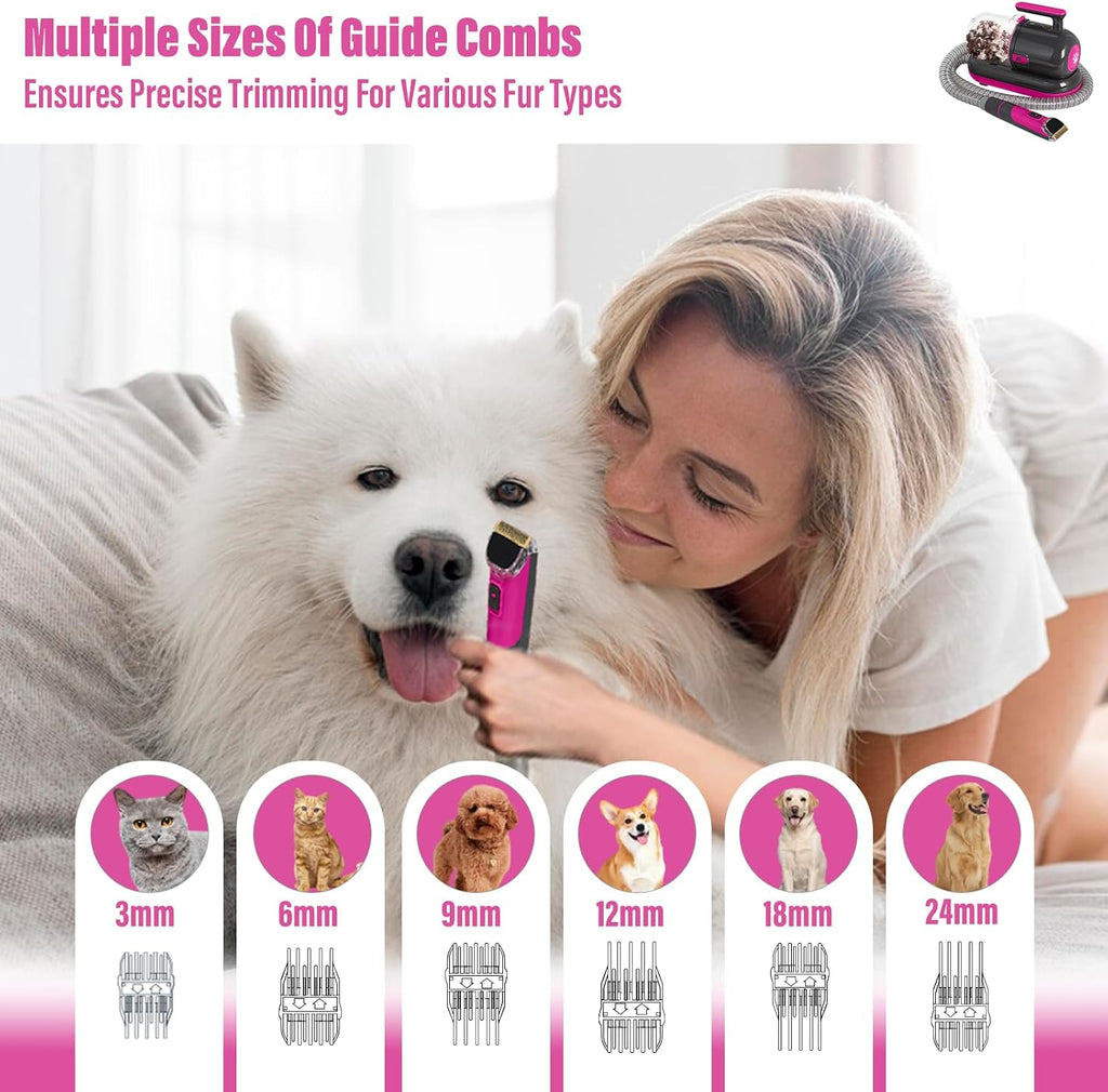One point two litre dust cup canister filled with collected dog hair