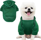 Jecikelon Dog Hoodies for Small Dogs with Zipper Pocket, Soft Fleece Puppy Clothes with Rope Hat, Warm Winter Outfits Cold Weather Coats, Cute Sweatshirt Chihuahua Costume (Small, Y02-Blue) - Image 12