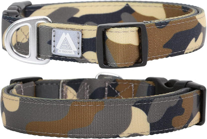 Soft Padded Dog Collar, Neck 12''-20'', Adjustable Heavy Duty Collar with 3M Reflective Logo for Medium, Large Dogs, Camo Orange, M - Image 15