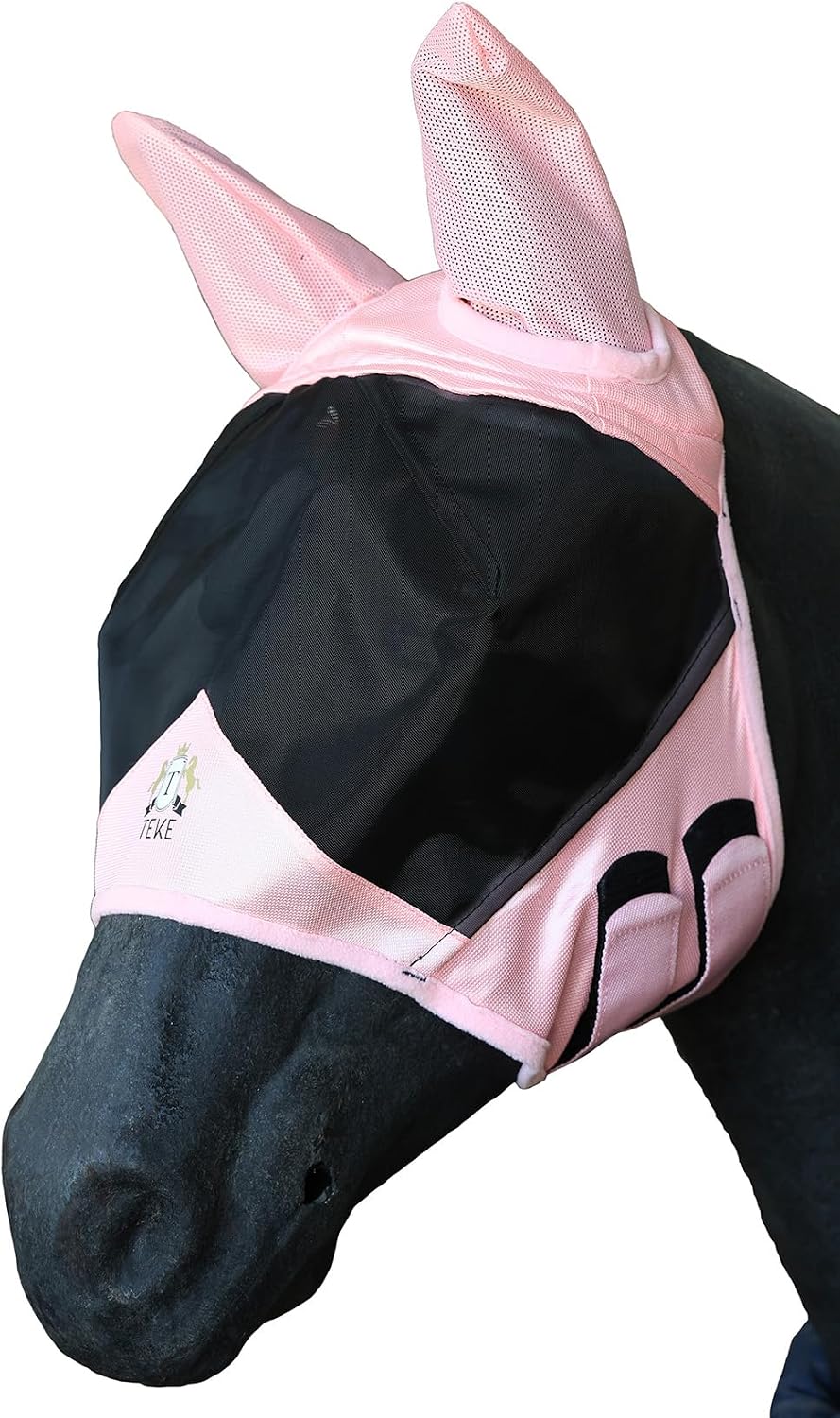 T TEKE Fine Mesh Horse Fly Mask w/Ears, UV Blocking 3D Eye Visor with Extra Fleece Cushioned Forehead, Protection from Insect Pests - Image 13