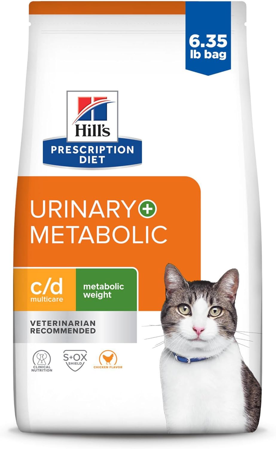 Hill's Prescription Diet c/d Multicare + Metabolic Weight Dry Cat Food, Chicken, 12 lb. Bag - Image 14