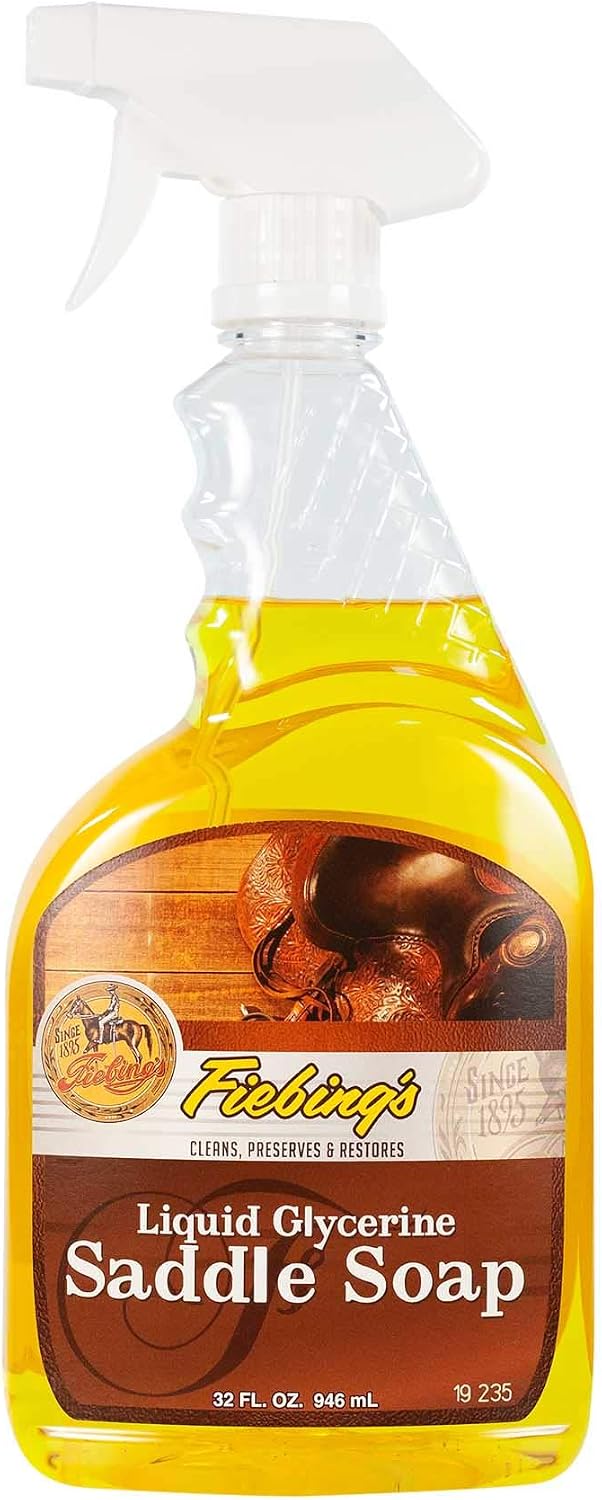Fiebing's liquid glycerine saddle soap front view bottle leather cleaner