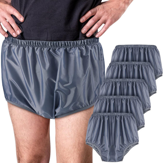 Amyhill 5 Pcs Adult Leakproof Incontinence Underwear gray front view