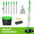 Eocnrhe Pooper Scooper with Bag Attachment, 50 inches Long Handle Pooper Scooper, Poop Scooper for Dogs, Dog Poop Scooper for Yard, Pooper Scooper for Large Dogs Heavy Duty, Poop Scooper Bin & Rake - Image 9