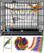 DIY bird cage swing made from Hyamass plastic chain links