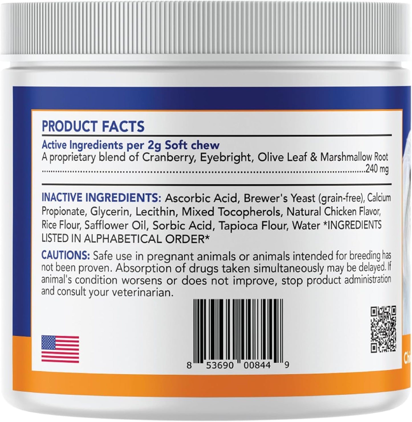 Angels' Eyes premium daily pet chews original USA import label