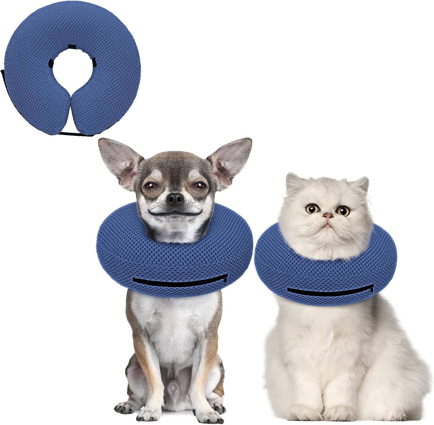 Alternative elizabethan collar for dogs showing unobstructed vision profile view