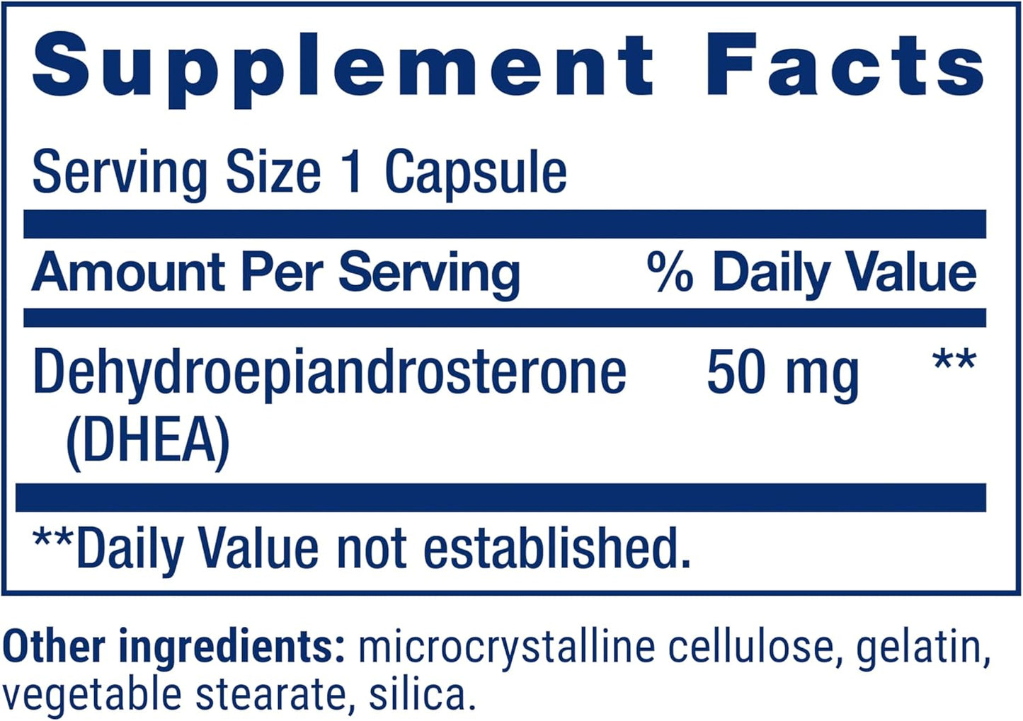 Life Extension DHEA 50 mg - Hormone Balance Supplement, Memory, Muscle Mass and Bone Density Support, Healthy Sex Drive, Gluten-Free, Non-GMO, 60 Capsules - Image 3