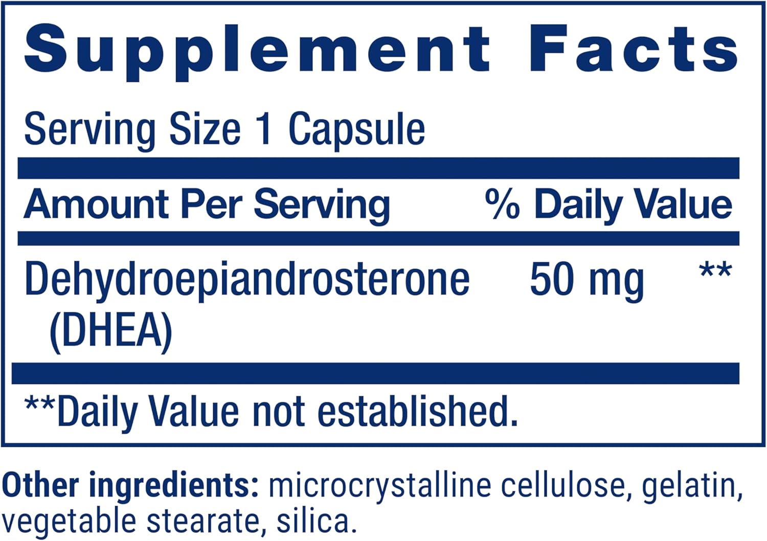 Life Extension DHEA 50 mg - Hormone Balance Supplement, Memory, Muscle Mass and Bone Density Support, Healthy Sex Drive, Gluten-Free, Non-GMO, 60 Capsules - Image 3