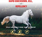 Back label of Manna Pro Pro-Force showing active ingredients including Permethrin and Pyrethrins