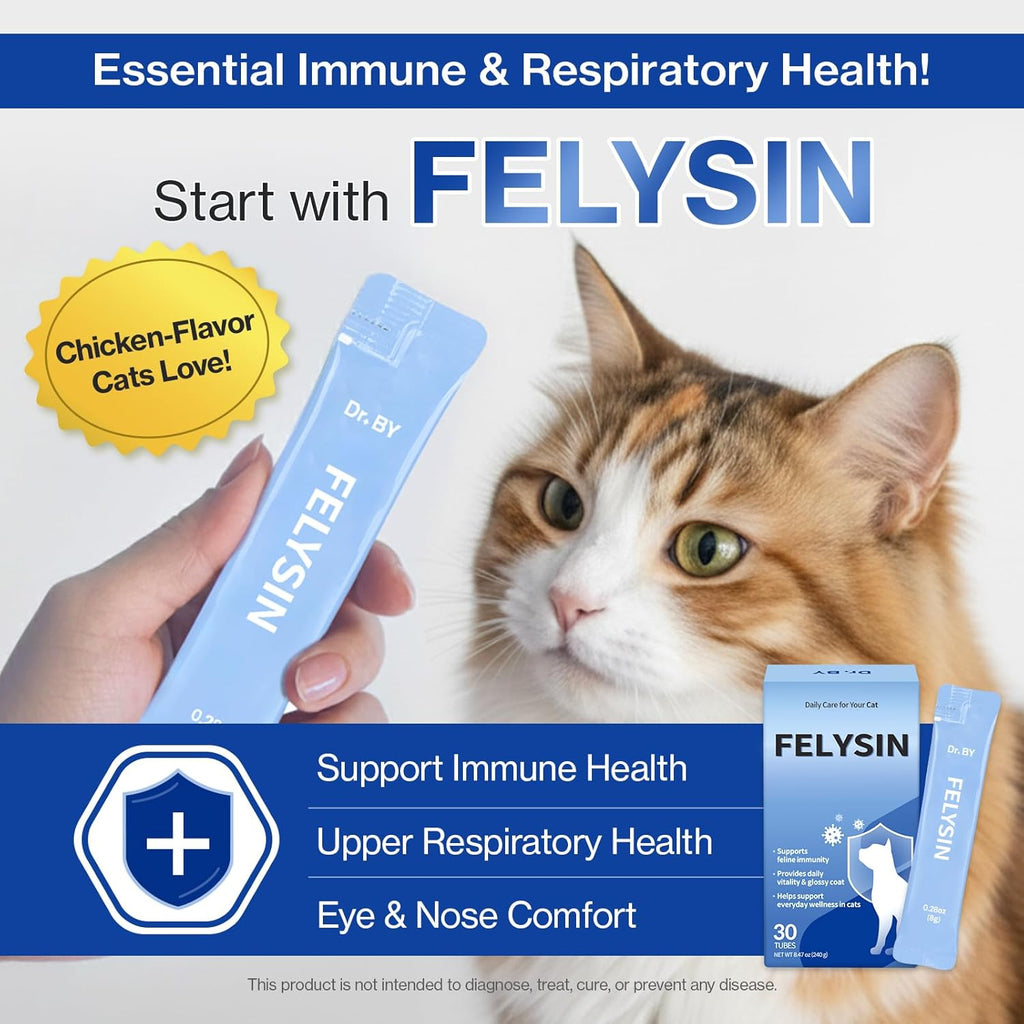 Premium USA imported cat lysine supplement for feline herpesvirus symptom management.