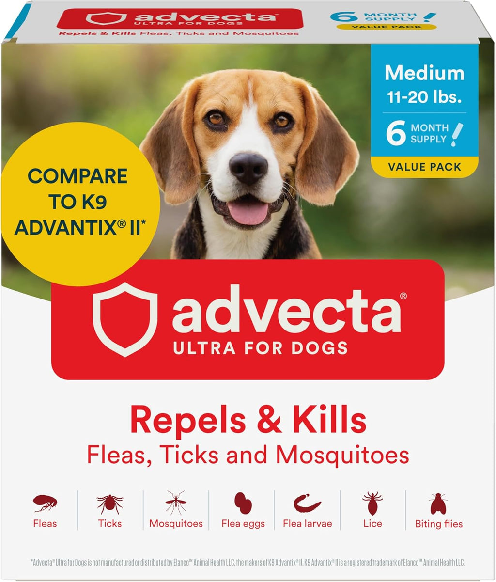 Advecta Ultra Flea and Tick Prevention for Dogs - Large Dog Flea and Tick Treatment & Control - Mosquito Repellent - Fast Acting Waterproof Topical Drops, 4 Month Supply - Image 10