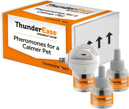 ThunderEase Dog Calming Pheromone Diffuser Kit | Powered by ADAPTIL | Vet Recommended to Relieve Separation Anxiety, Stress Barking & Chewing, and Fear of Fireworks & Thunderstorms (30 Day Supply) - Image 9