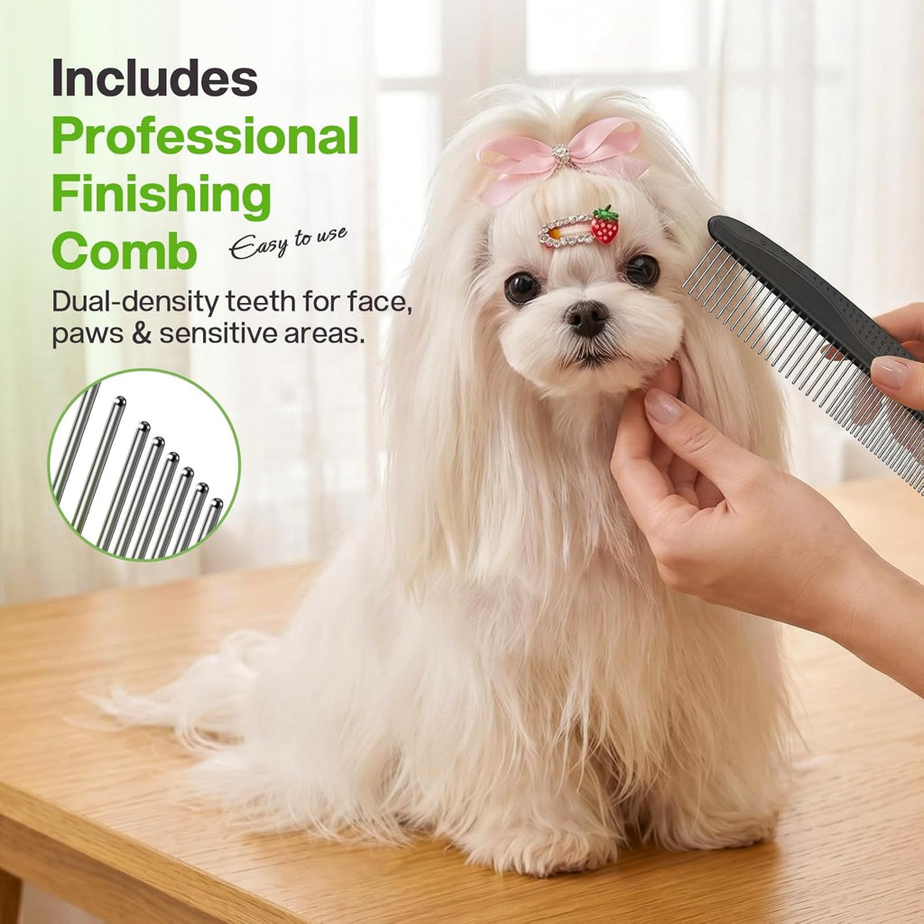 Side profile of Pecute undercoat rake showing ergonomic handle